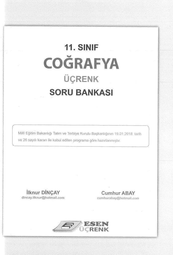 COĞRAFYA ÜÇRENK SORU BANKASI