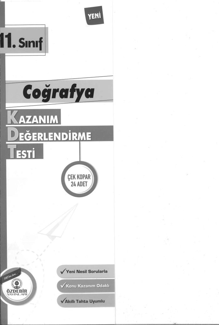 COĞRAFYA KAZANIM DEĞERLENDİRME TESTİ
