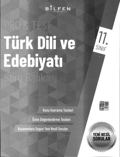PRO & TEST TÜRK DİLİ VE EDEBİYATI SORU BANKASI Fotokopi.SHOP - Öğrencilerin Marketi!