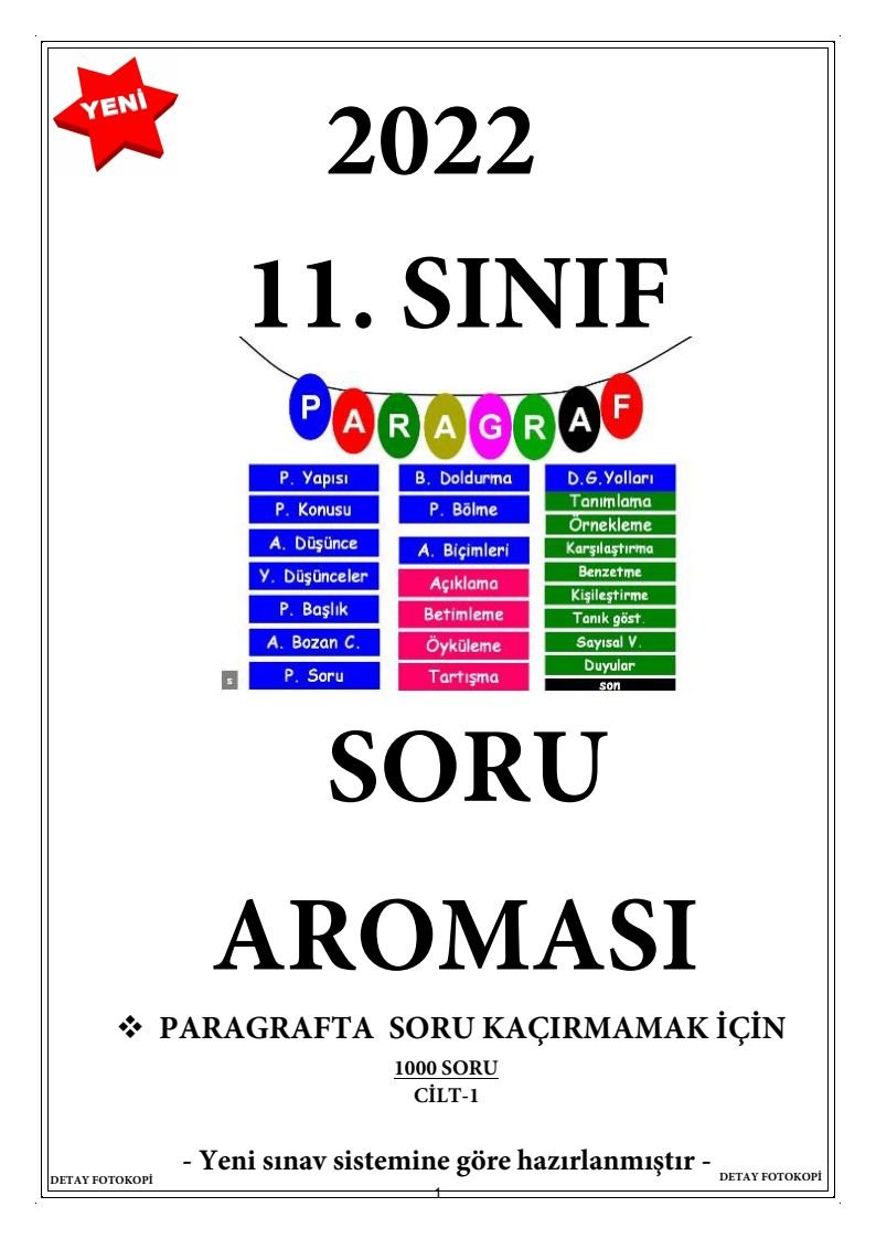 PARAGRAF SORU BANKASI 750 SORU