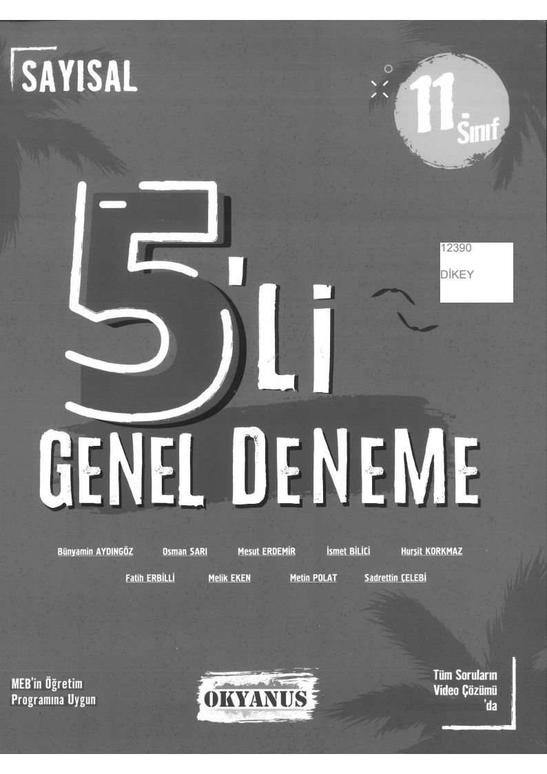 5'Lİ GENEL DENEME