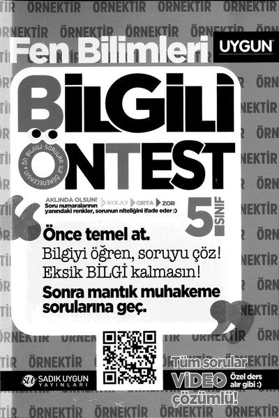 FEN BİLİMLERİ BİLGİLİ ÖNTEST Fotokopi.SHOP - Öğrencilerin Marketi!