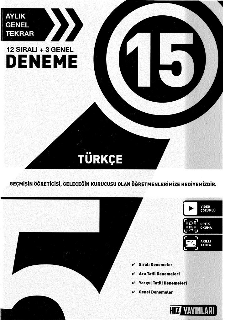 15 DENEME TÜRKÇE