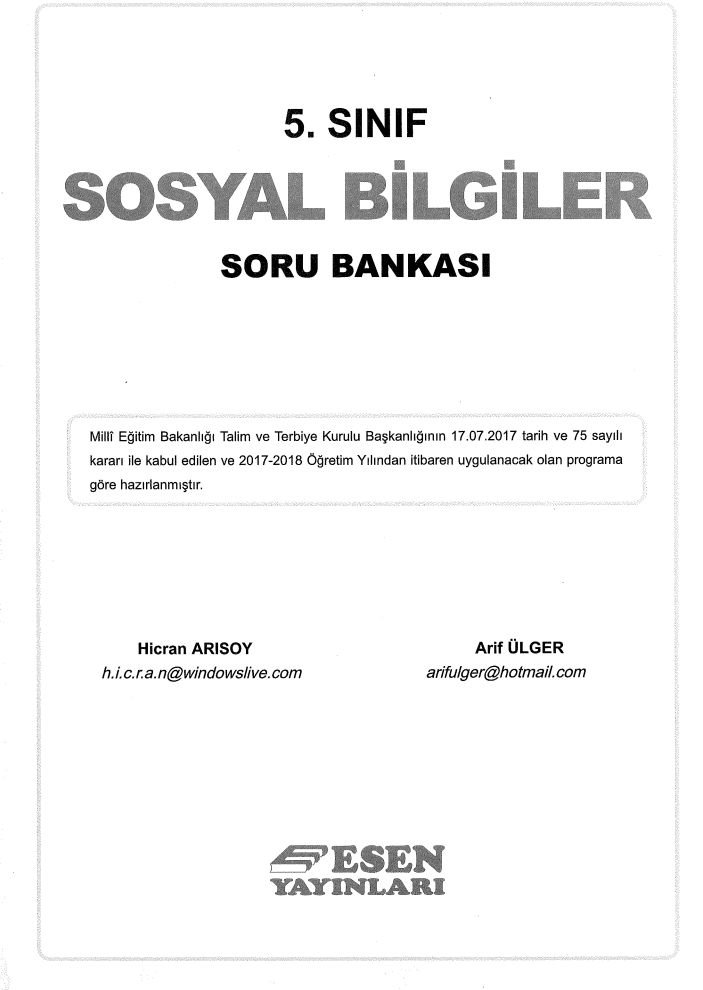 SOSYAL BİLGİLER SORU BANKASI