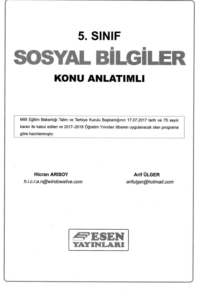 SOSYAL BİLGİLER KONU ANLATIMLI