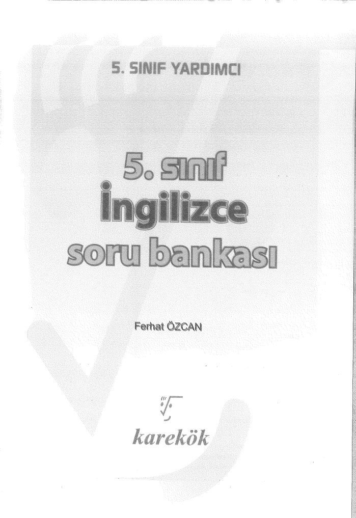 İNGİLİZCE SORU BANKASI