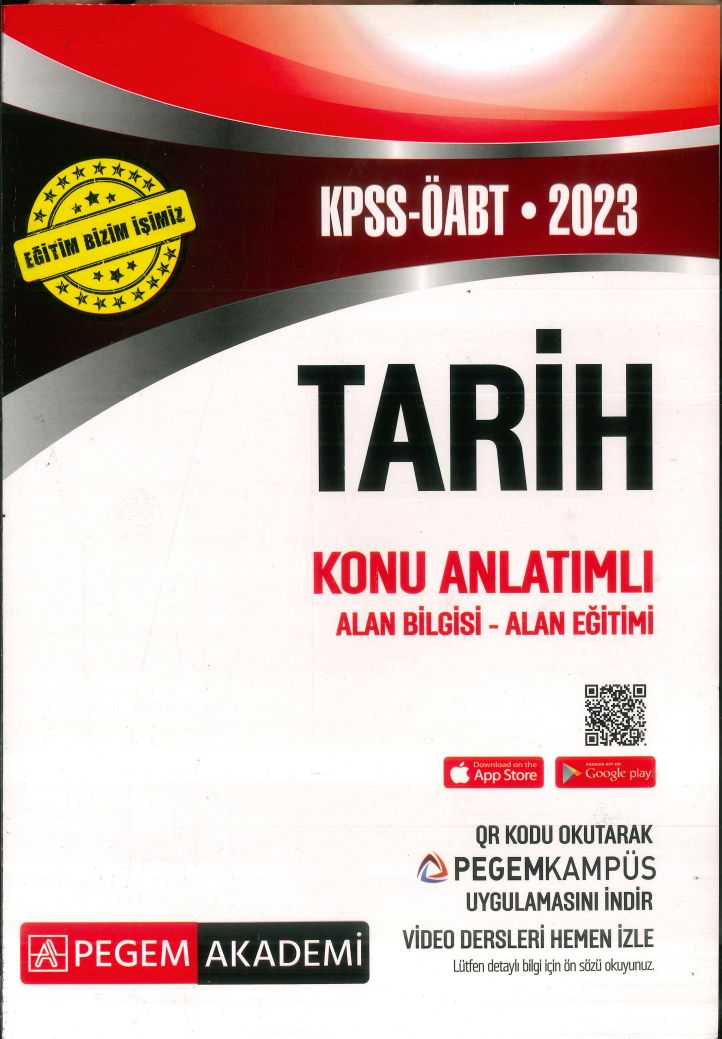 TARİH KONU ANLATIMLI ALAN BİLGİSİ-ALAN EĞİTİMİ