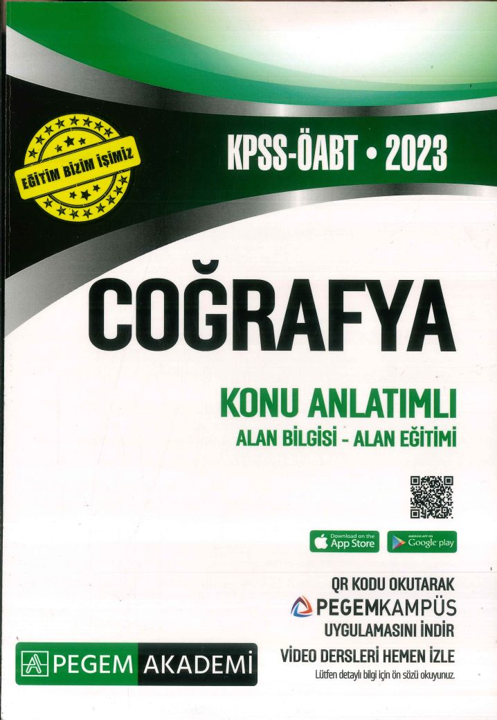 COĞRAFYA KONU ANLATIMLI ALAN BİLGİSİ-ALAN EĞİTİMİ