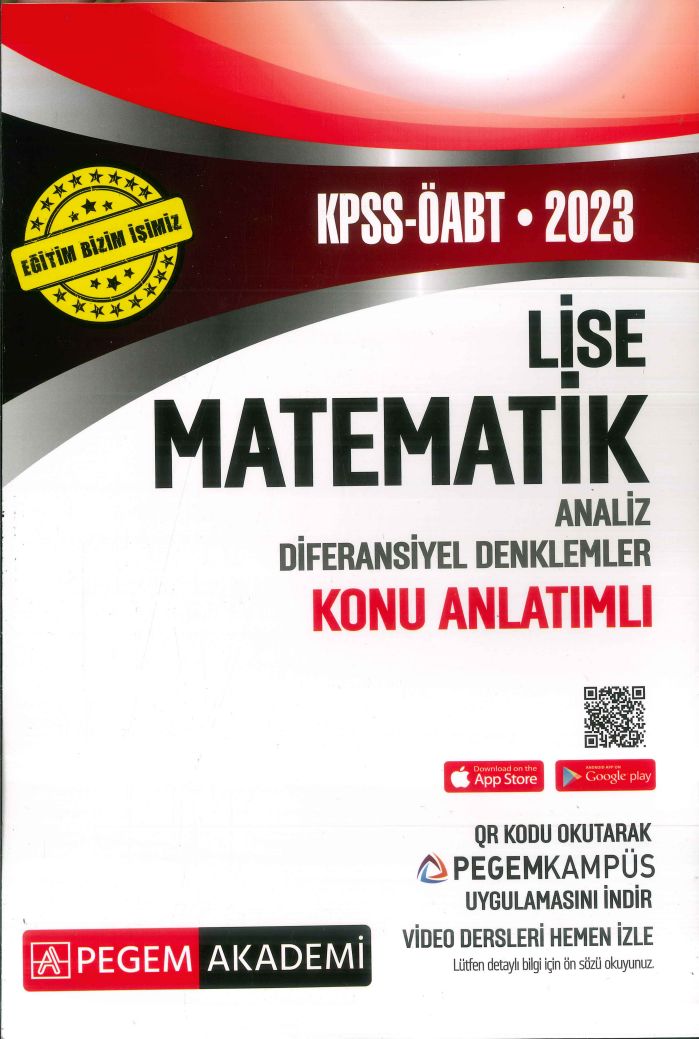 LİSE MATEMATİK ANALİZ DİF. DENKLEMLER KONU ANLATIMLI