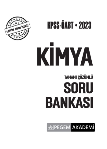 KİMYA TAMAMI ÇÖZÜMLÜ SORU BANKASI