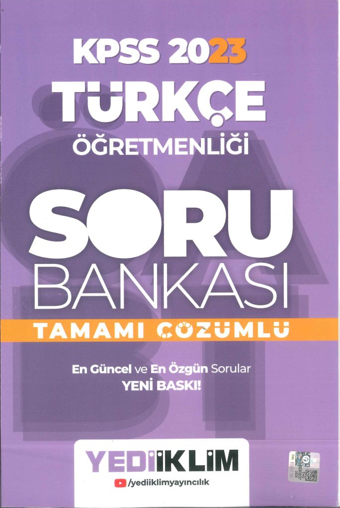 TÜRKÇE ÖĞRETMENLİĞİ TAMAMI ÇÖZÜMLÜ SORU BANKASI