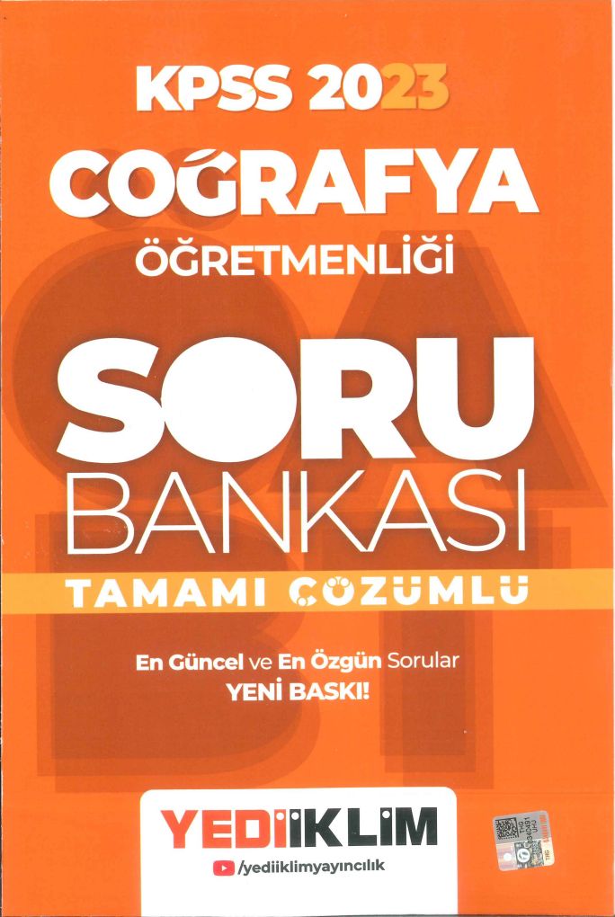 COĞRAFYA ÖĞRETMENLİĞİ SORU BANKASI TAMAMI ÇÖZÜMLÜ