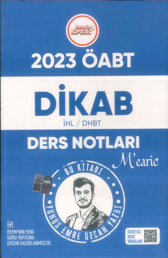 DİKAB/İHL/DHBT DERS NOTLARI MEARİC