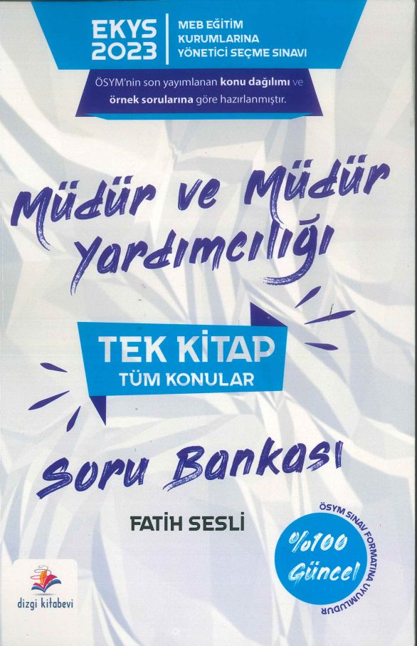 MÜDÜR VE MÜDÜR YARDIMCILIĞI TEK KİTAP SORU BANKASI TÜM KONULAR