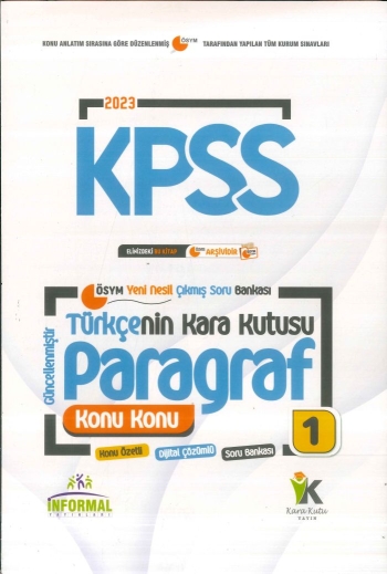 TÜRKÇENİN KARA KUTUSU PARAGRAF (KONU KONU)