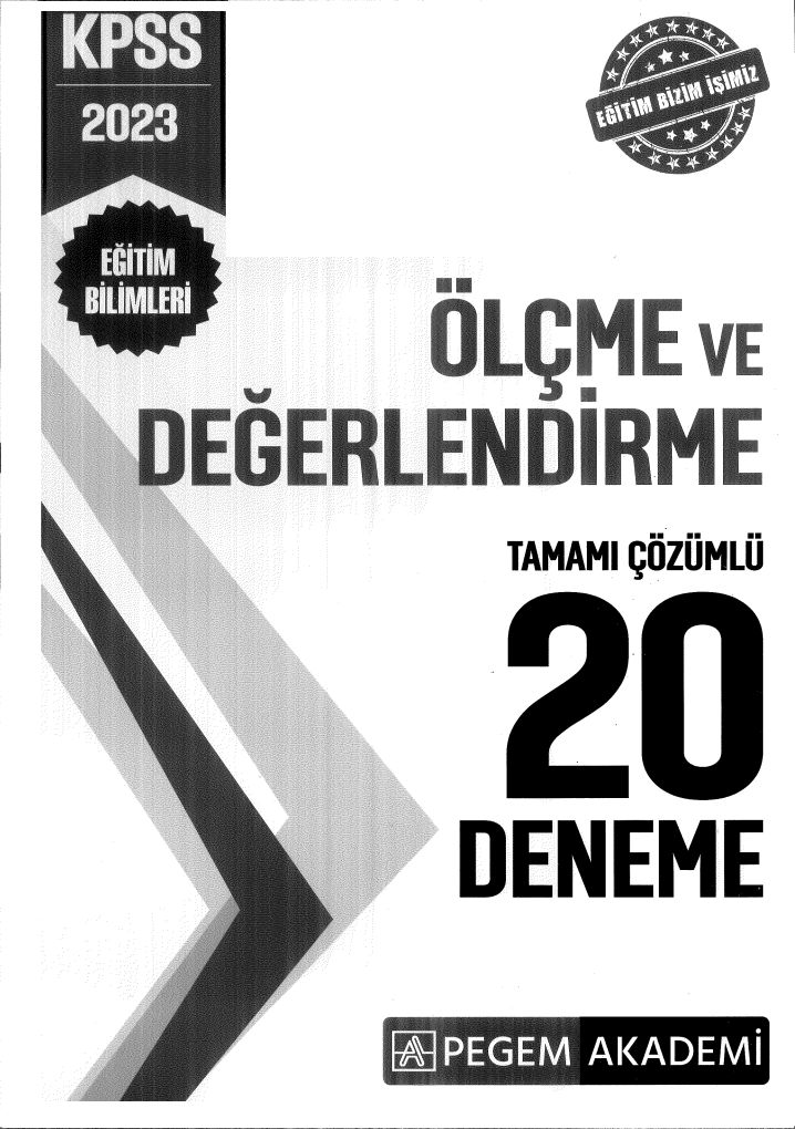 ÖLÇME VE DEĞERLENDİRME 20 DENEME ÇÖZÜMLÜ