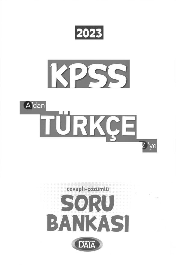 A'DAN Z'YE TÜRKÇE SORU BANKASI