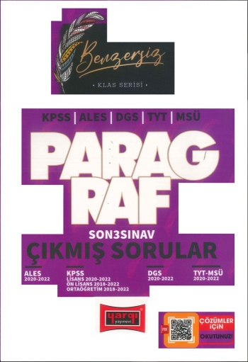 KLAS SERİSİ PARAGRAF ÇIKMIŞ SORULAR (ALES-DGS-KPSS-TYT-MSÜ)