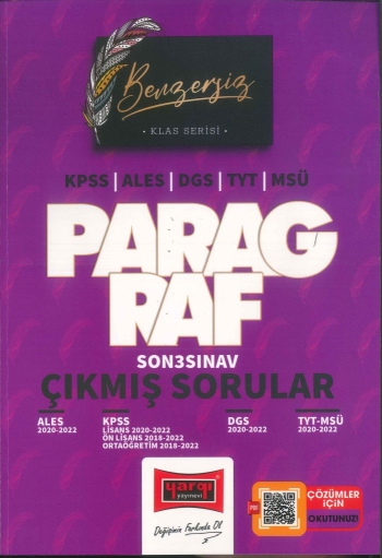 KLAS SERİSİ PARAGRAF ÇIKMIŞ SORULAR (ALES-KPSS-DGS-TYT-MSÜ) 2020-2022