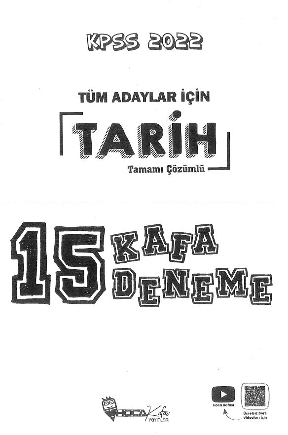 TÜM ADAYLAR İÇİN TARİH TAMAMI ÇÖZÜMLÜ 15 KAFA DENEME