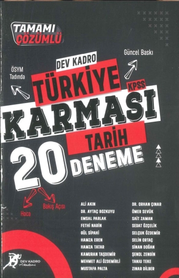 DEV KADRO TÜRKİYE KARMASI TARİH ÇÖZÜMLÜ 20 DENEME Fotokopi.SHOP - Öğrencilerin Marketi!