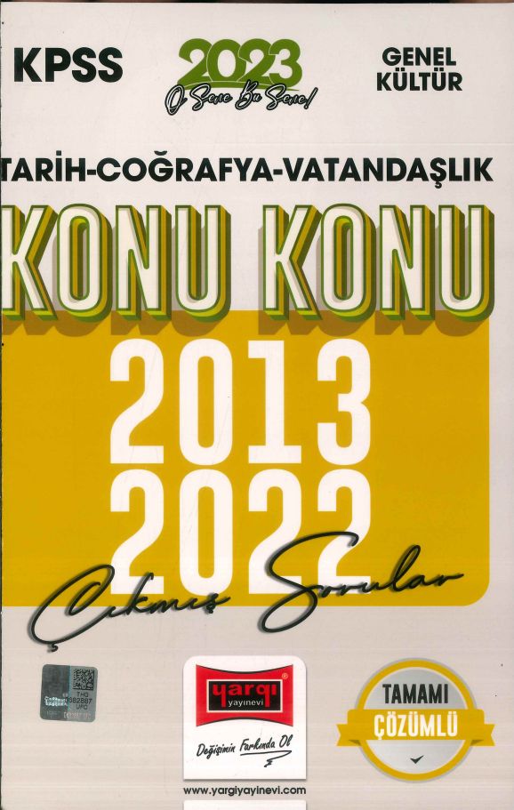 TARİH COĞRAFYA VATANDAŞLIK KONU KONU 2013-2022 ÇIKMIŞ SORULAR ÇÖZÜMLÜ