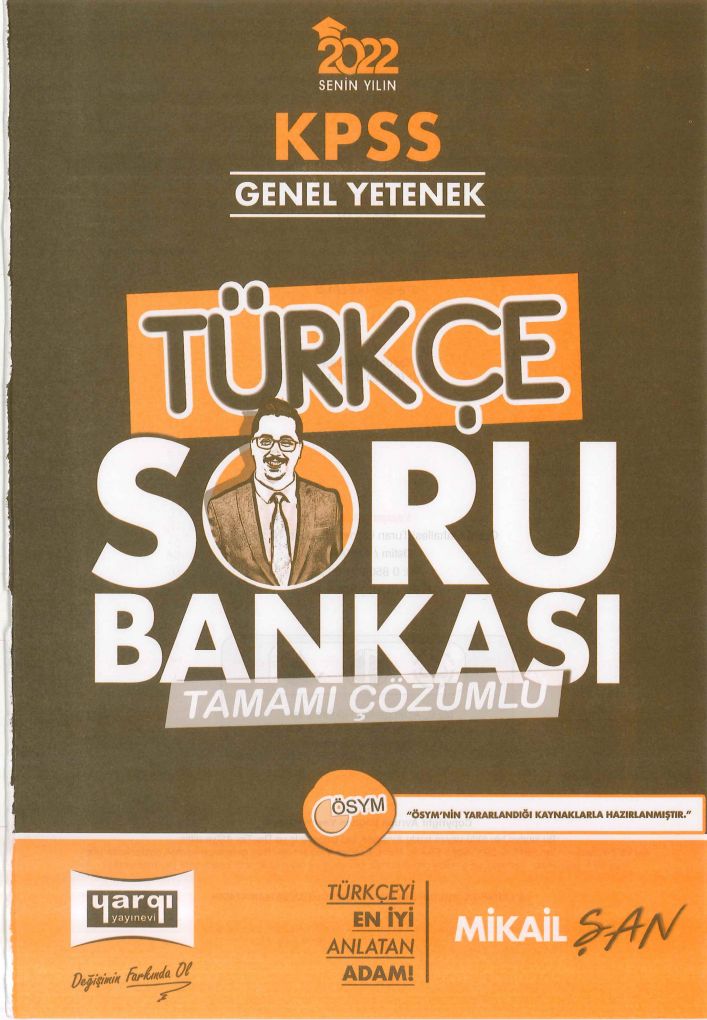 TÜRKÇE SORU BANKASI TAMAMI ÇÖZÜMLÜ MİKAİL ŞAN