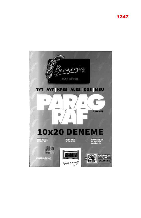BENZERSİZ SERİSİ PARAGRAF 10*20 DENEME