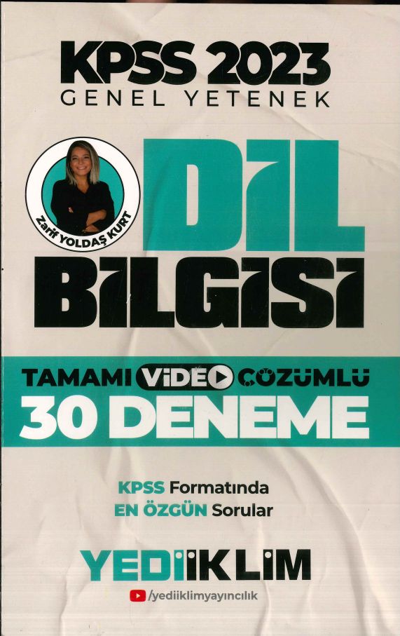 DİL BİLGİSİ TAMAMI VİDEO ÇÖZÜMLÜ 30 DENEME