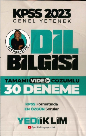 DİL BİLGİSİ TAMAMI VİDEO ÇÖZÜMLÜ 30 DENEME Fotokopi.SHOP - Öğrencilerin Marketi!