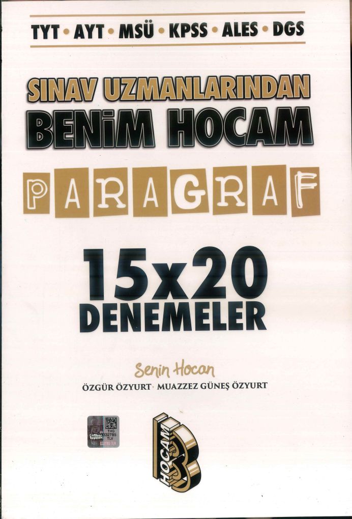 SINAV UZMANINDAN PARAGRAF 15*20 DENEMELER