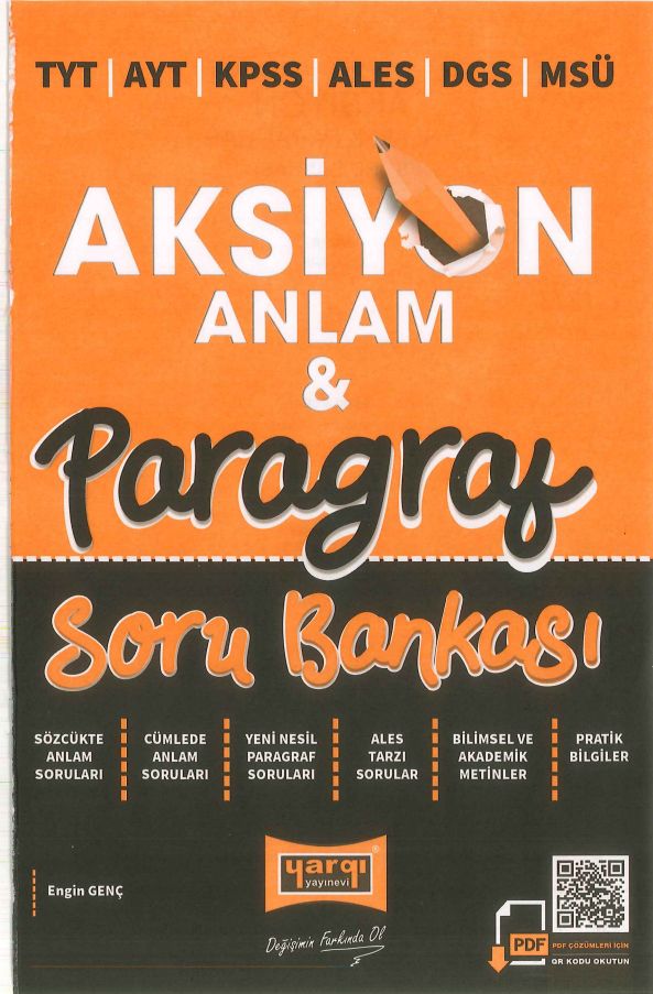 AKSİYON ANLAM PARAGRAF SORU BANKASI