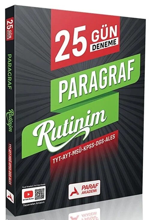 Paragraf Rutinim 25 Gün Deneme Paraf Akademi Yayınları