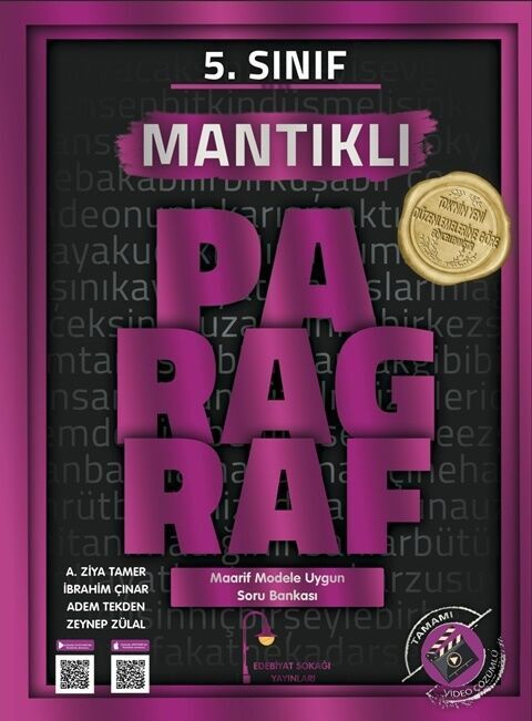 5. Sınıf Paragraf Mantıklı Soru Bankası Edebiyat Sokağı