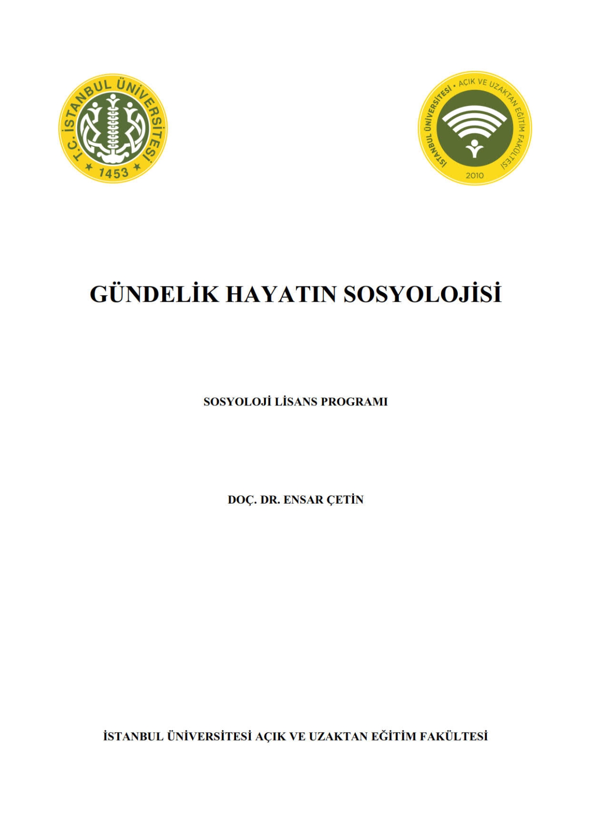 Gündelik Hayatın Sosyolojisi
