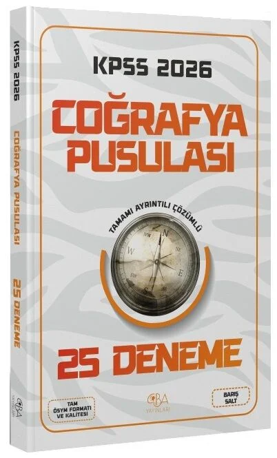 2026 KPSS Coğrafya Pusulası 25 Deneme Çözümlü CBA Yayınları