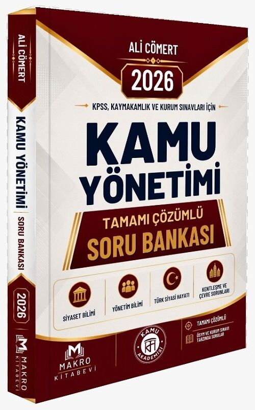 2026 KPSS Kaymakamlık Kamu Yönetimi Soru Bankası Çözümlü Ali Cömert Makro Kitabevi