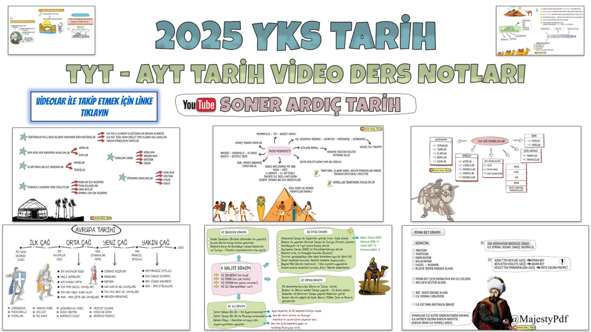 2025 SONER ARDIÇ TYT AYT TARİH NOTLARI