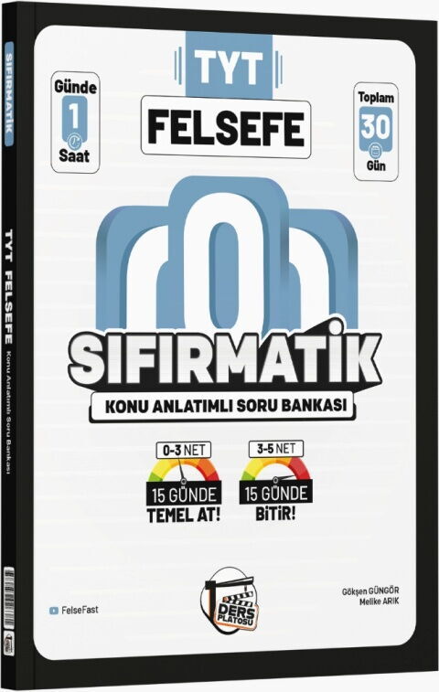 TYT Felsefe Sıfırmatik Konu Anlatımlı Soru Bankası Ders Platosu