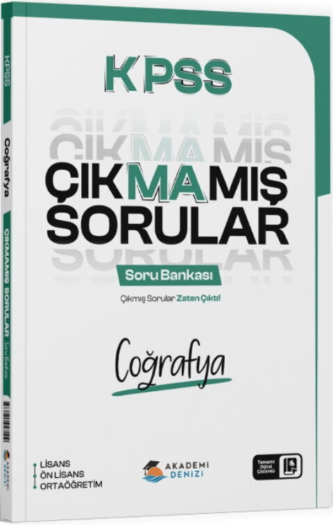 KPSS Coğrafya Çıkmamış Sorular Soru Bankası Akademi Denizi