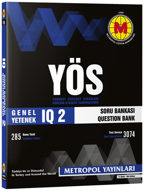 YÖS Genel Yetenek IQ Soru Bankası 2 Metropol Yayınları