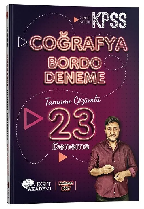 2026 KPSS Coğrafya Bordo 23 Deneme Çözümlü Eğit Akademi