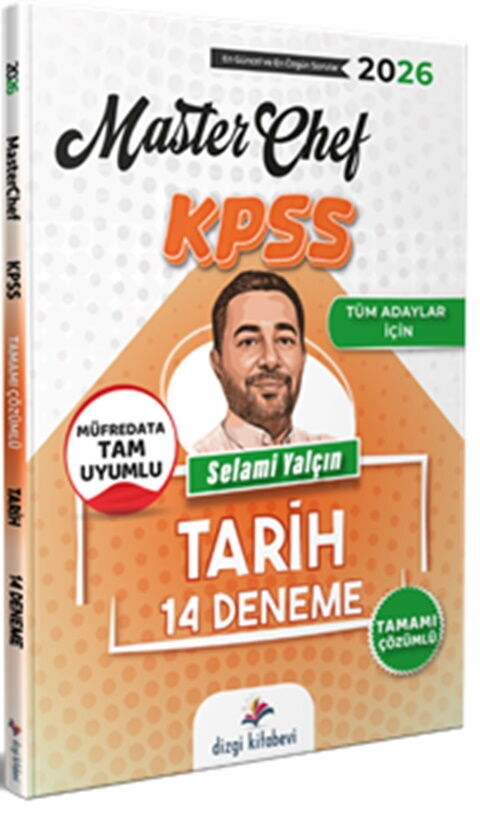 2026 Tüm Adaylar İçin MasterChef Kpss Tarih Tamamı Çözümlü 14 Deneme Dizgi Kitap