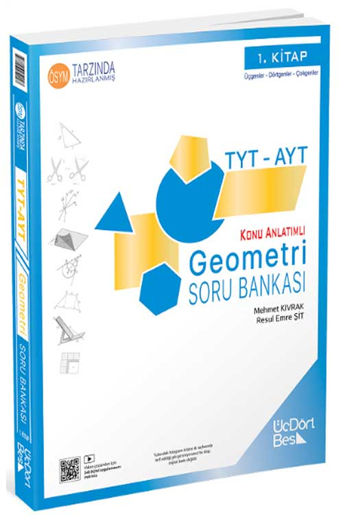 2025 Model TYT-AYT Geometri Soru Bankası Güncel Baskı Üç Dört Beş Yayınları