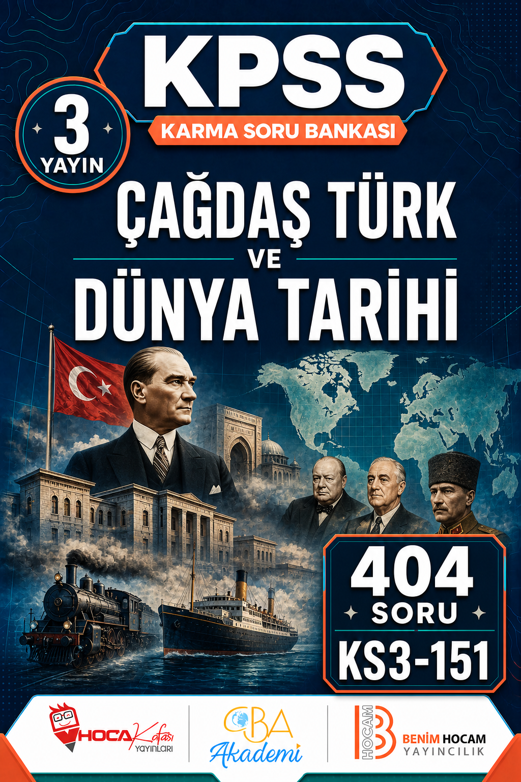 Çağdaş Türk ve Dünya Tarihi 3 Yayın 404 Soru (Benim Hocam - CBA - Hoca Kafası Yayınları)