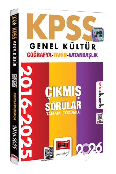 2026 KPSS Genel Kültür Tarih-Coğrafya-Vatandaşlık 2016-2025 Konu Konu Tamamı Çözümlü Çıkmış Sorular Yargı Yayınları