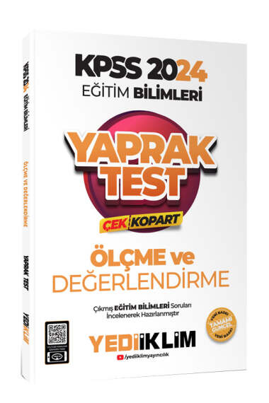 2024 KPSS Eğitim Bilimleri Ölçe ve Değerlendirme Çek Kopart Yaprak Test
