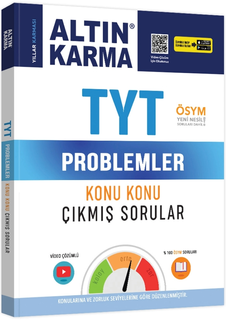 Altın Karma TYT Problemler Konu Konu Çıkmış Sorular (Kolay-Orta-Zor)