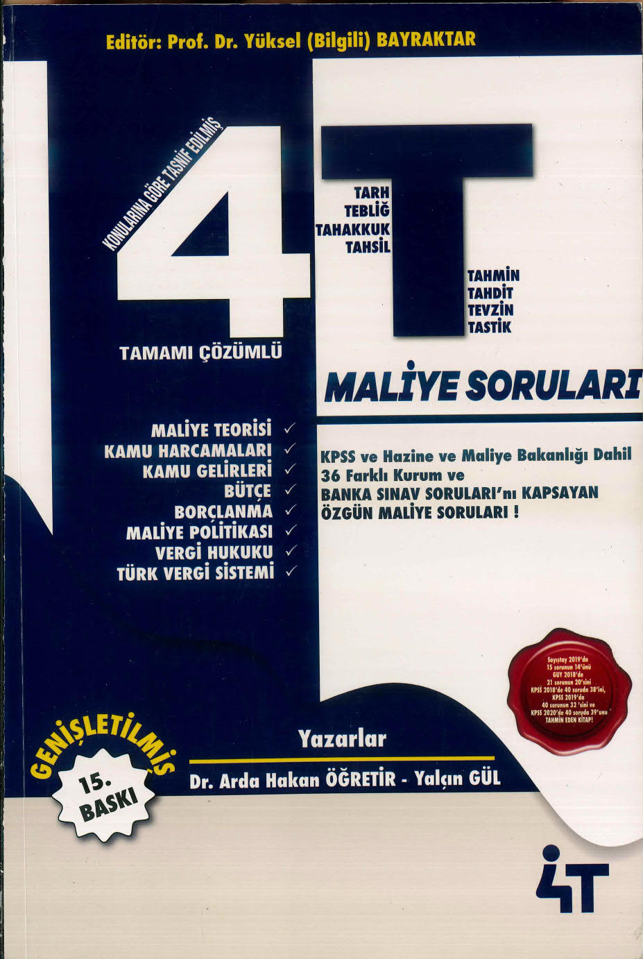 MALİYE SORU BANKASI YÜKSEK BİLGİ TAMAMI ÇÖZÜMLÜ