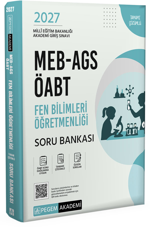 2027 ÖABT MEB-AGS Fen Bilimleri Öğretmenliği Soru Bankası Çözümlü Pegem Akademi Yayınları